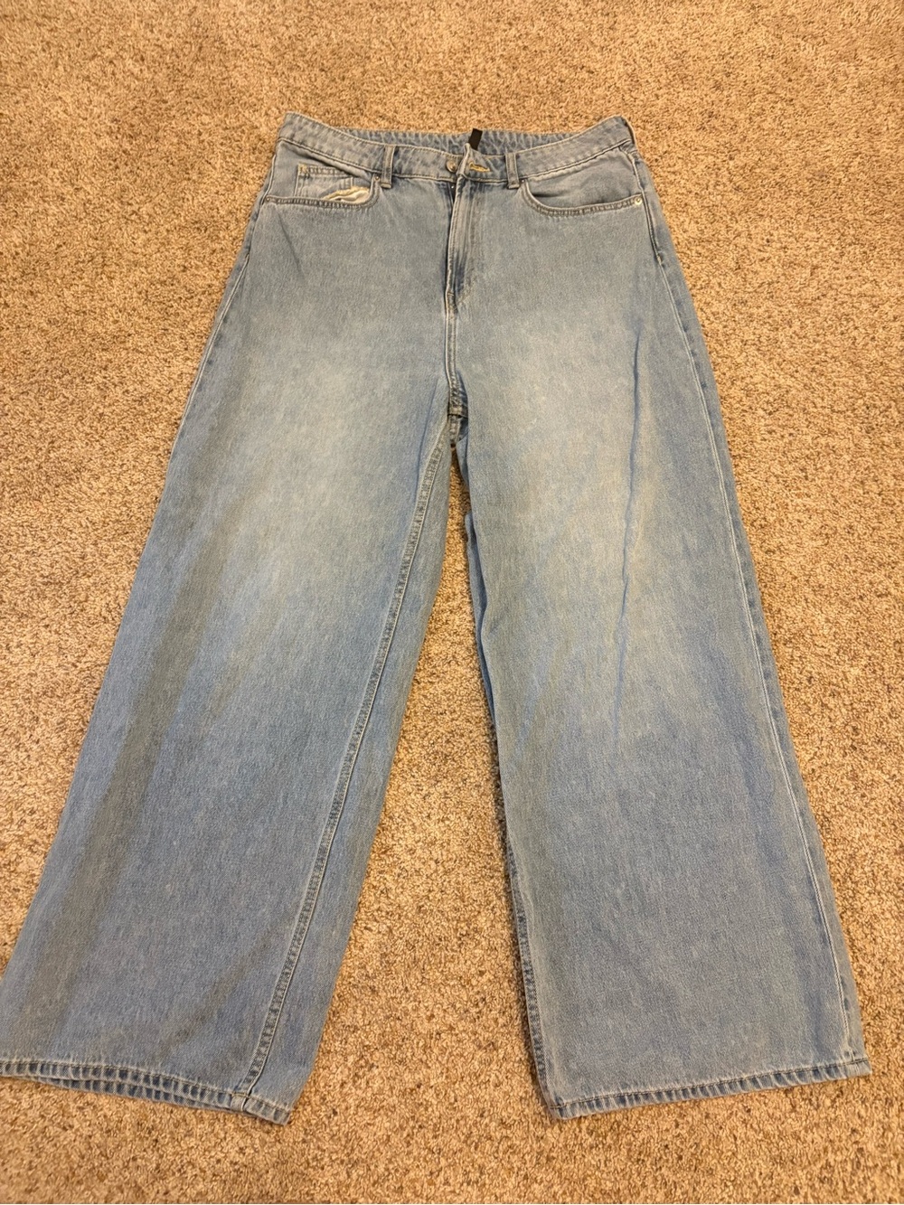 H&M Light Blue Wide-Leg Jeans